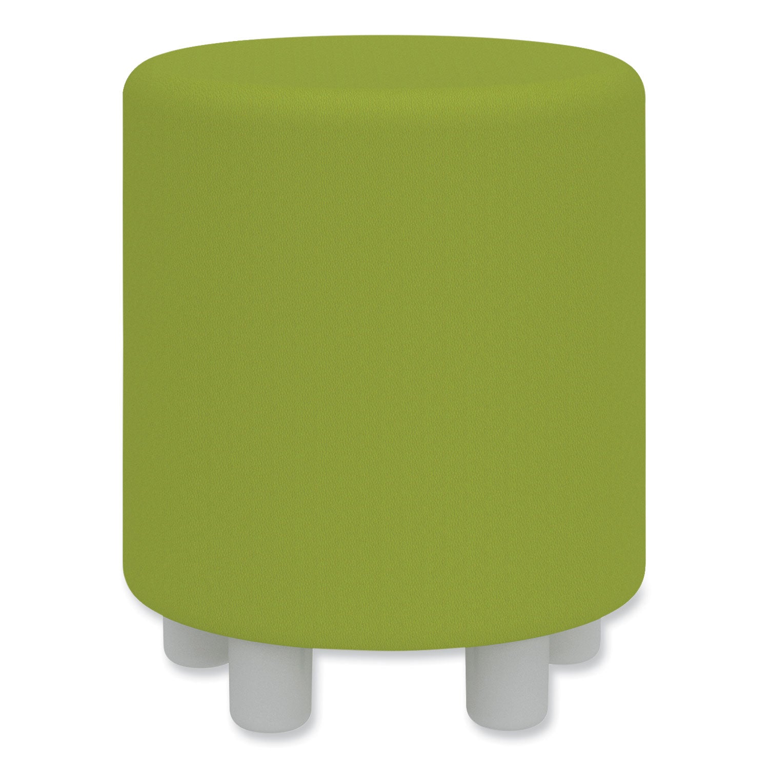 Safco Learn Cylinder Vinyl Ottoman, 15" dia x 18"h, Green (8122GV)