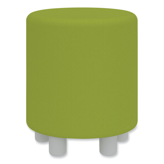 Safco Learn Cylinder Vinyl Ottoman, 15" dia x 18"h, Green (8122GV)