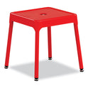 Safco Steel Guest Stool, Backless, Supports Up to 275 lb, 15" to 15.5" Seat Height, Red Seat, Red Base (6603RD)