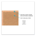 Ghent Natural Cork Bulletin Board with Frame, 36 x 24, Tan Surface, Natural Oak Frame (14231)