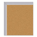 Ghent Aluminum-Frame Natural Corkboard, 72.5 x 48.5, Tan Surface, Satin Aluminum Frame (AK46)