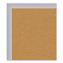 Ghent Aluminum-Frame Natural Corkboard, 60.5 x 48.5, Tan Surface, Satin Aluminum Frame (AK45)