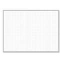 Ghent Non-Magnetic Whiteboard with Aluminum Frame, 48 x 35.81, White Surface, Satin Aluminum Frame (M2341)