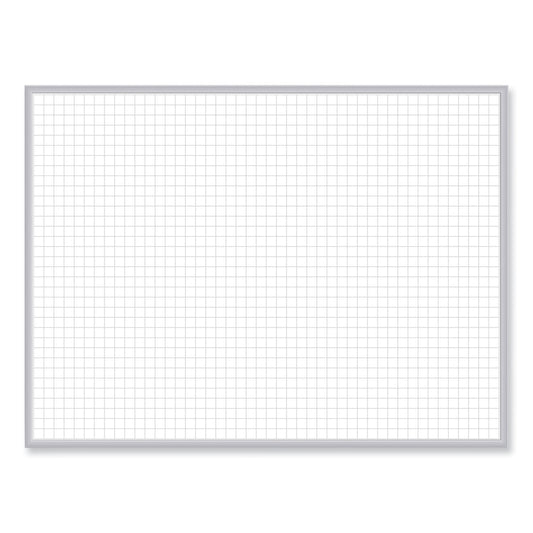 Ghent Non-Magnetic Whiteboard with Aluminum Frame, 48 x 35.81, White Surface, Satin Aluminum Frame (M2341)