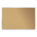 Ghent Aluminum-Frame Natural Corkboard, 46.5 x 36, Tan Surface, Satin Aluminum Frame (13341)