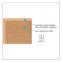 Ghent Aluminum-Frame Natural Corkboard, 36 x 24, Tan Surface, Satin Aluminum Frame (13231)