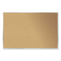 Ghent Aluminum-Frame Natural Corkboard, 60.5 x 48.5, Tan Surface, Satin Aluminum Frame (AK45)