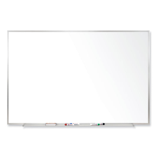 Ghent Magnetic Porcelain Whiteboard with Satin Aluminum Frame, 36 x 24, White Surface (M1231)