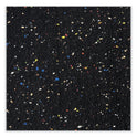 Ghent Aluminum-Frame Recycled Rubber Bulletin Boards, 36 x 24, Confetti Surface, Satin Aluminum Frame (ATR23CF)