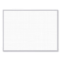 Ghent Non-Magnetic Whiteboard with Aluminum Frame, 36 x 23.81, White Surface, Satin Aluminum Frame (M2231)