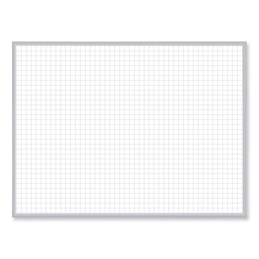 Ghent Non-Magnetic Whiteboard with Aluminum Frame, 36 x 23.81, White Surface, Satin Aluminum Frame (M2231)