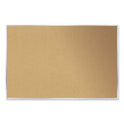 Ghent Aluminum-Frame Natural Corkboard, 72.5 x 48.5, Tan Surface, Satin Aluminum Frame (AK46)