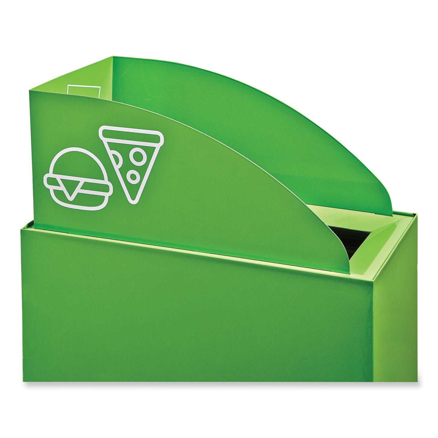 Safco Mixx Recycling Center Lid, Topper Style, 9.87w x 19.87d x 0.62h, Green (9449GN)