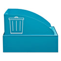 Safco Mixx Recycling Center Lid, Topper Style, 9.87w x 19.87d x 0.62h, Blue (9449BU)