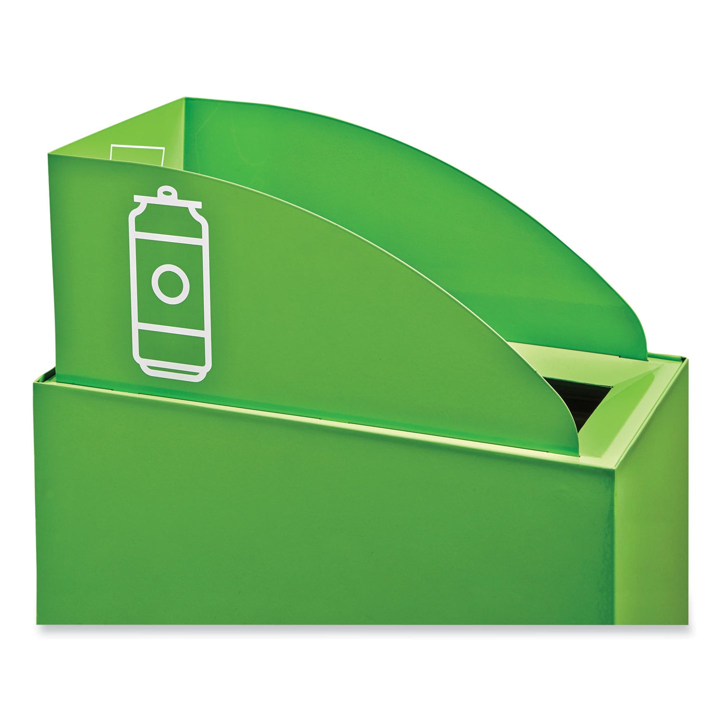 Safco Mixx Recycling Center Lid, Topper Style, 9.87w x 19.87d x 0.62h, Green (9449GN)
