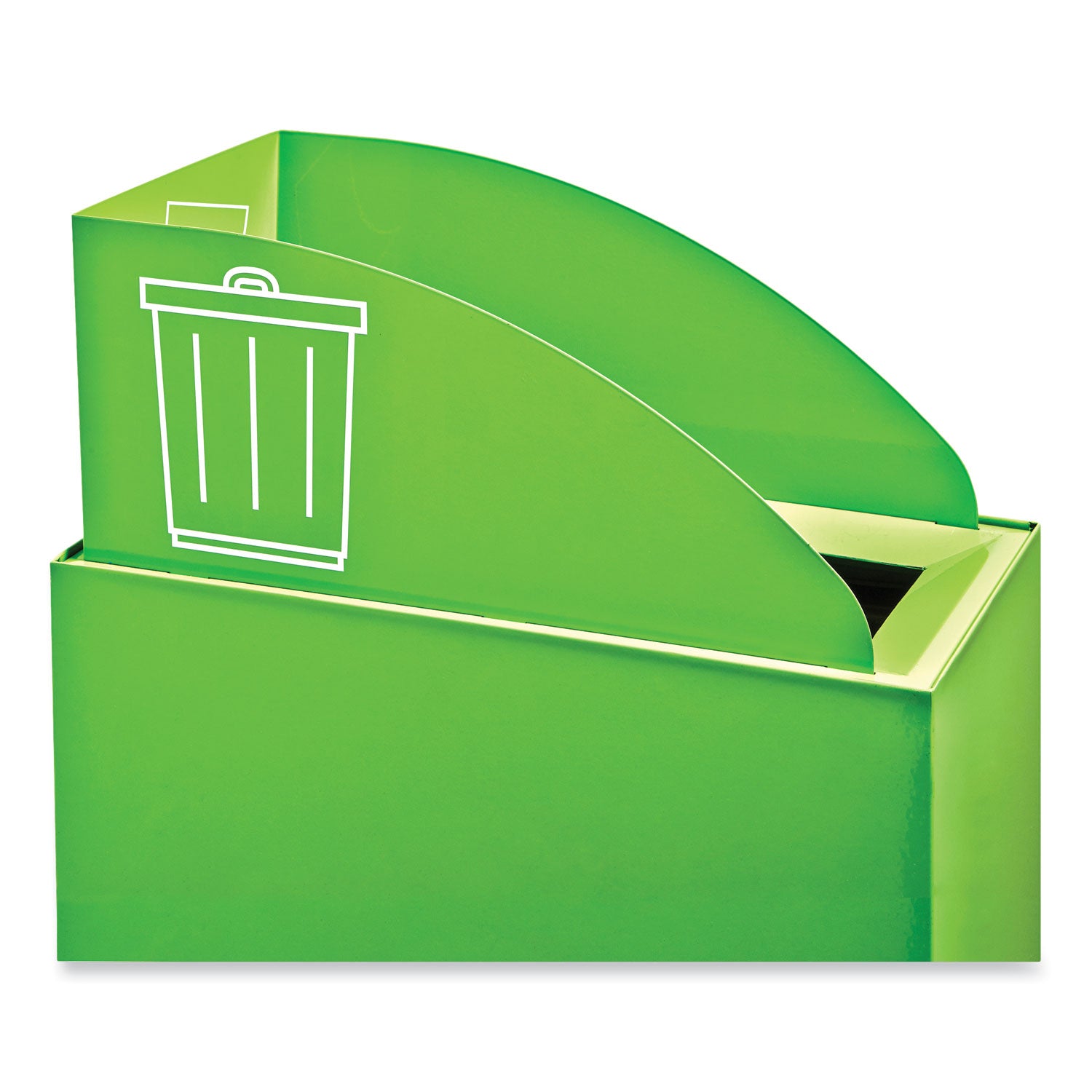 Safco Mixx Recycling Center Lid, Topper Style, 9.87w x 19.87d x 0.62h, Green (9449GN)