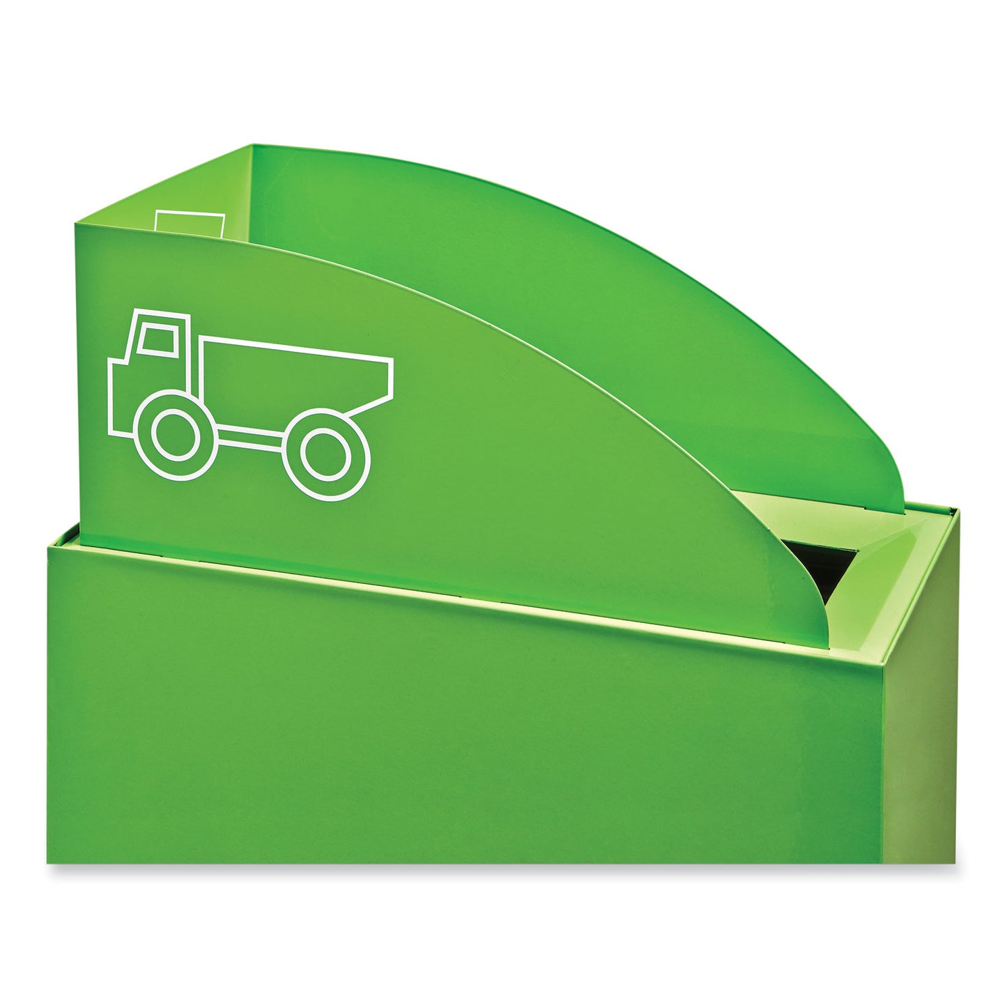 Safco Mixx Recycling Center Lid, Topper Style, 9.87w x 19.87d x 0.62h, Green (9449GN)