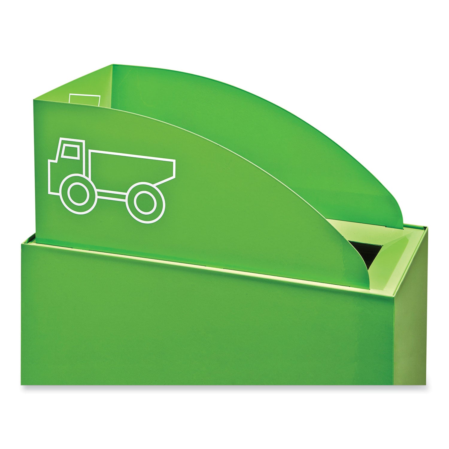 Safco Mixx Recycling Center Lid, Topper Style, 9.87w x 19.87d x 0.62h, Green (9449GN)