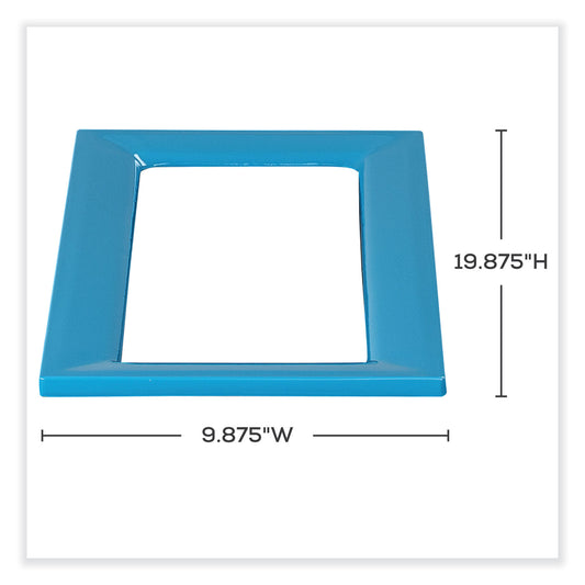 Safco Mixx Recycling Center Lid, 9.87w x 19.87d x 0.62h, Blue (9450BU)