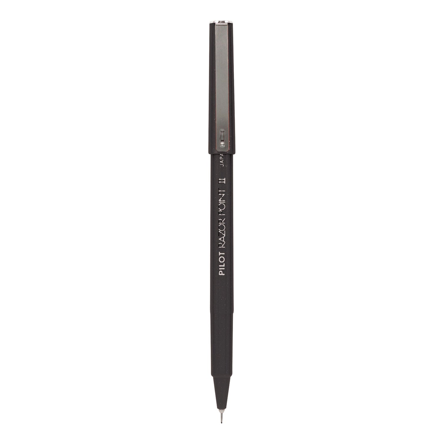 Pilot Razor Point Fine Line Porous Point Pen, Stick, Extra-Fine 0.3 mm, Black Ink, Black Barrel, Dozen (11001)