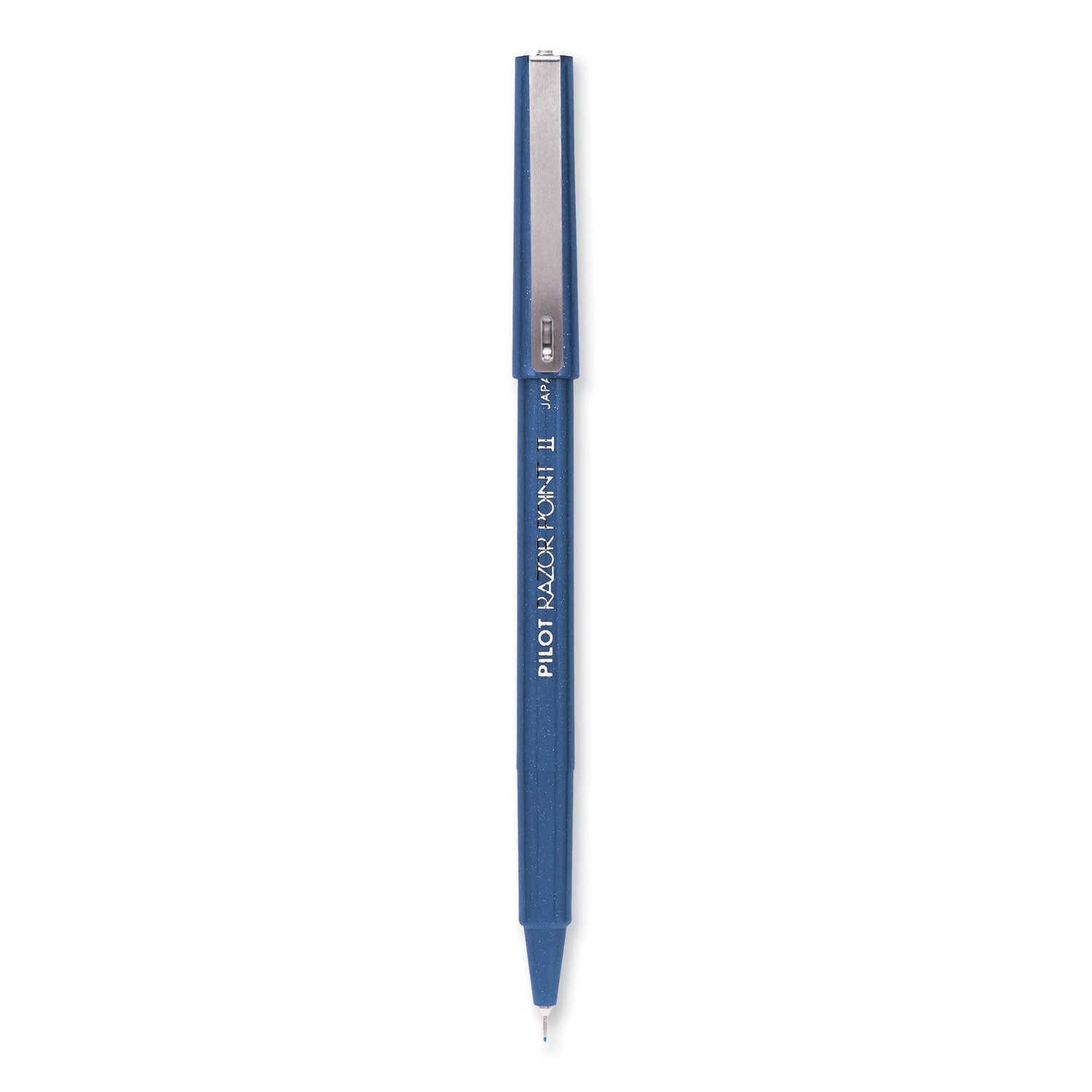 Pilot Razor Point II Super Fine Line Porous Point Pen, Stick, Ultra-Fine 0.2 mm, Blue Ink, Blue Barrel, Dozen (11003)