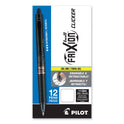 Pilot FriXion Clicker Erasable Gel Pen, Retractable, Bold 1 mm, Black Ink, Black Barrel, Dozen (11384)