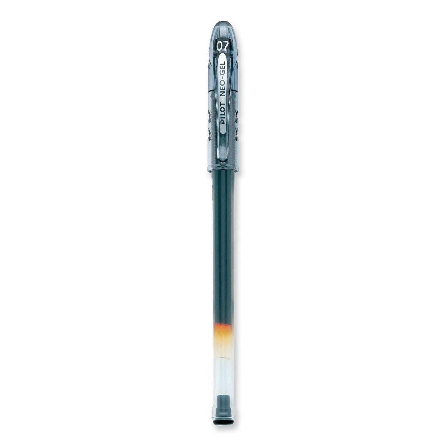 Pilot Neo-Gel Gel Pen, Stick, Fine 0.7 mm, Black Ink, Black Barrel, Dozen (14001)