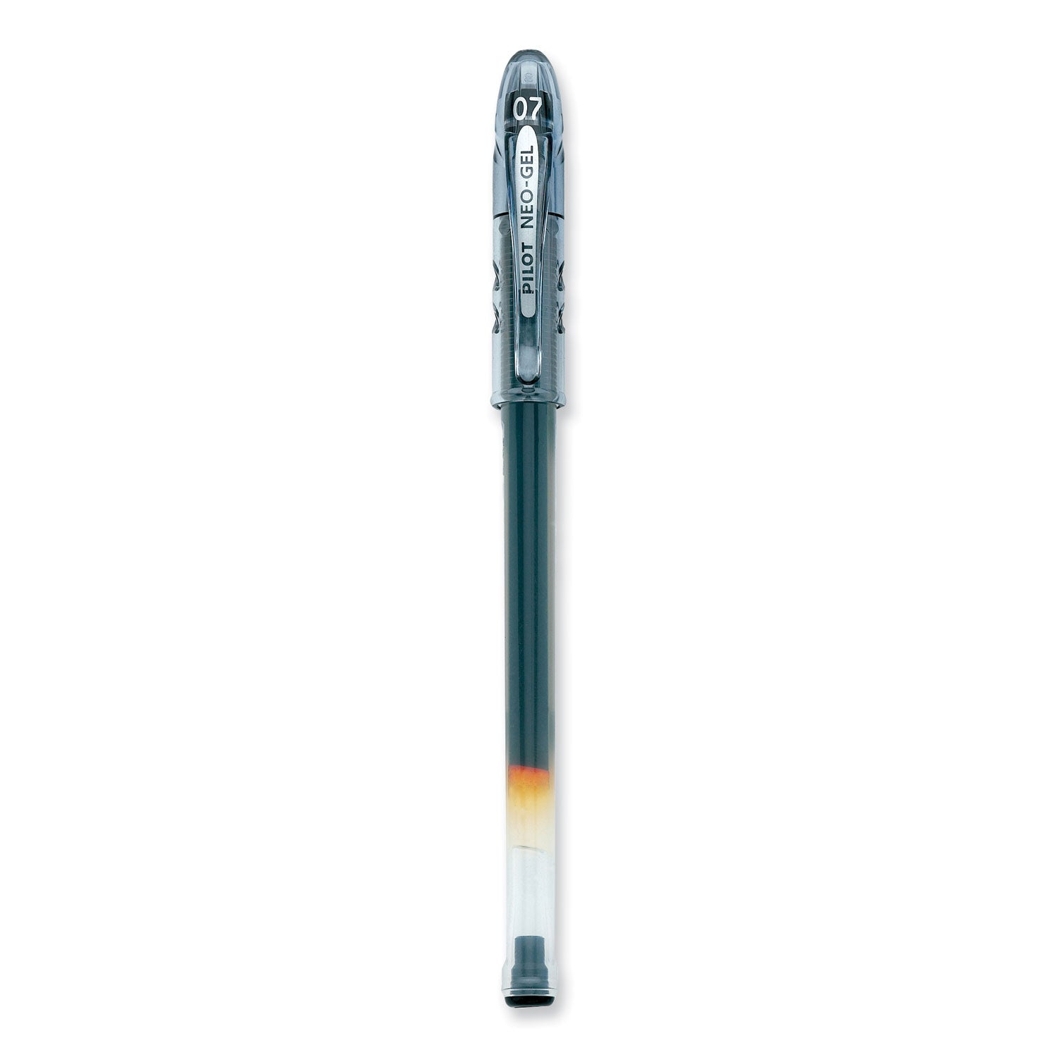Pilot Neo-Gel Gel Pen, Stick, Fine 0.7 mm, Black Ink, Black Barrel, Dozen (14001)