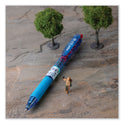 Pilot B2P Bottle-2-Pen Recycled Ballpoint Pen, Retractable, Medium 1 mm, Red Ink, Translucent Blue Barrel, Dozen (32802)