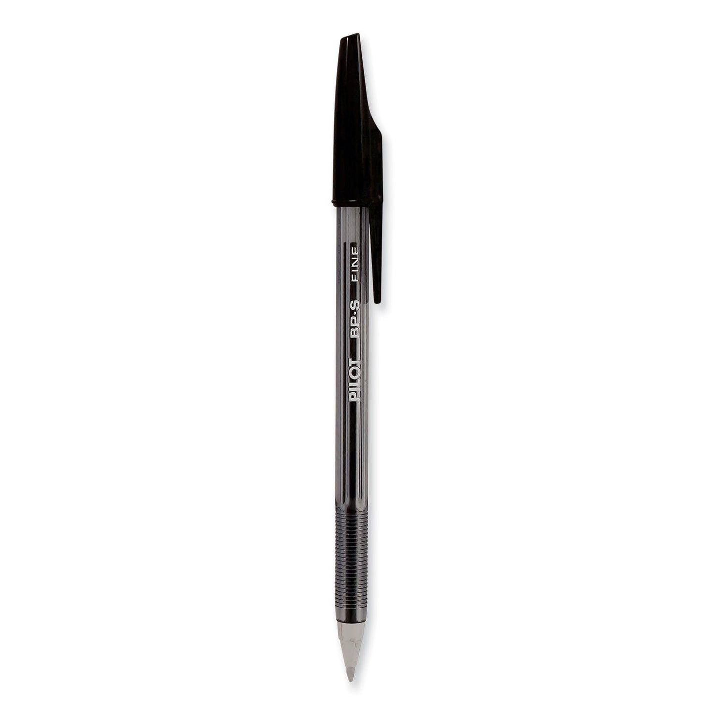 Pilot Better Ballpoint Pen, Stick, Fine 0.7 mm, Black Ink, Smoke Barrel, Dozen (35011)