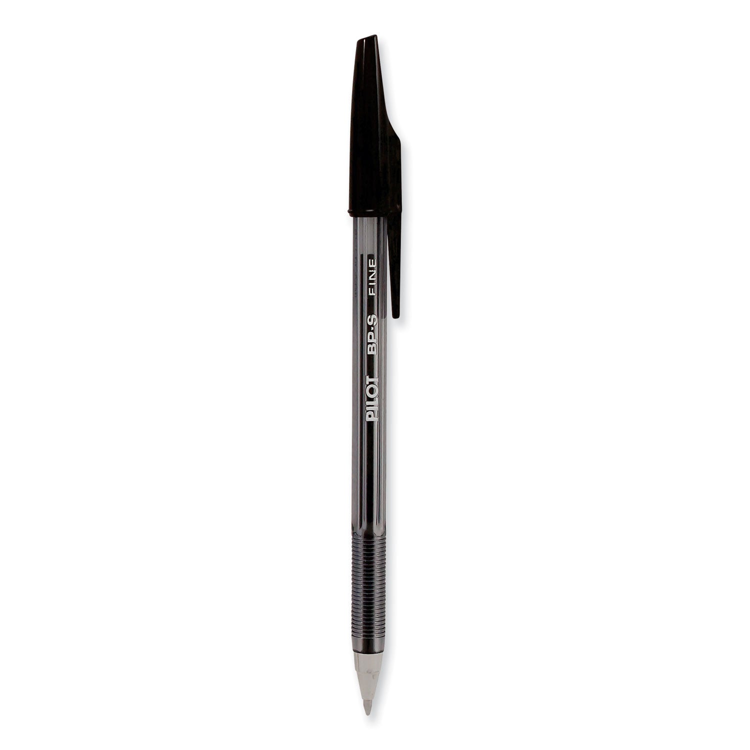 Pilot Better Ballpoint Pen, Stick, Fine 0.7 mm, Black Ink, Smoke Barrel, Dozen (35011)