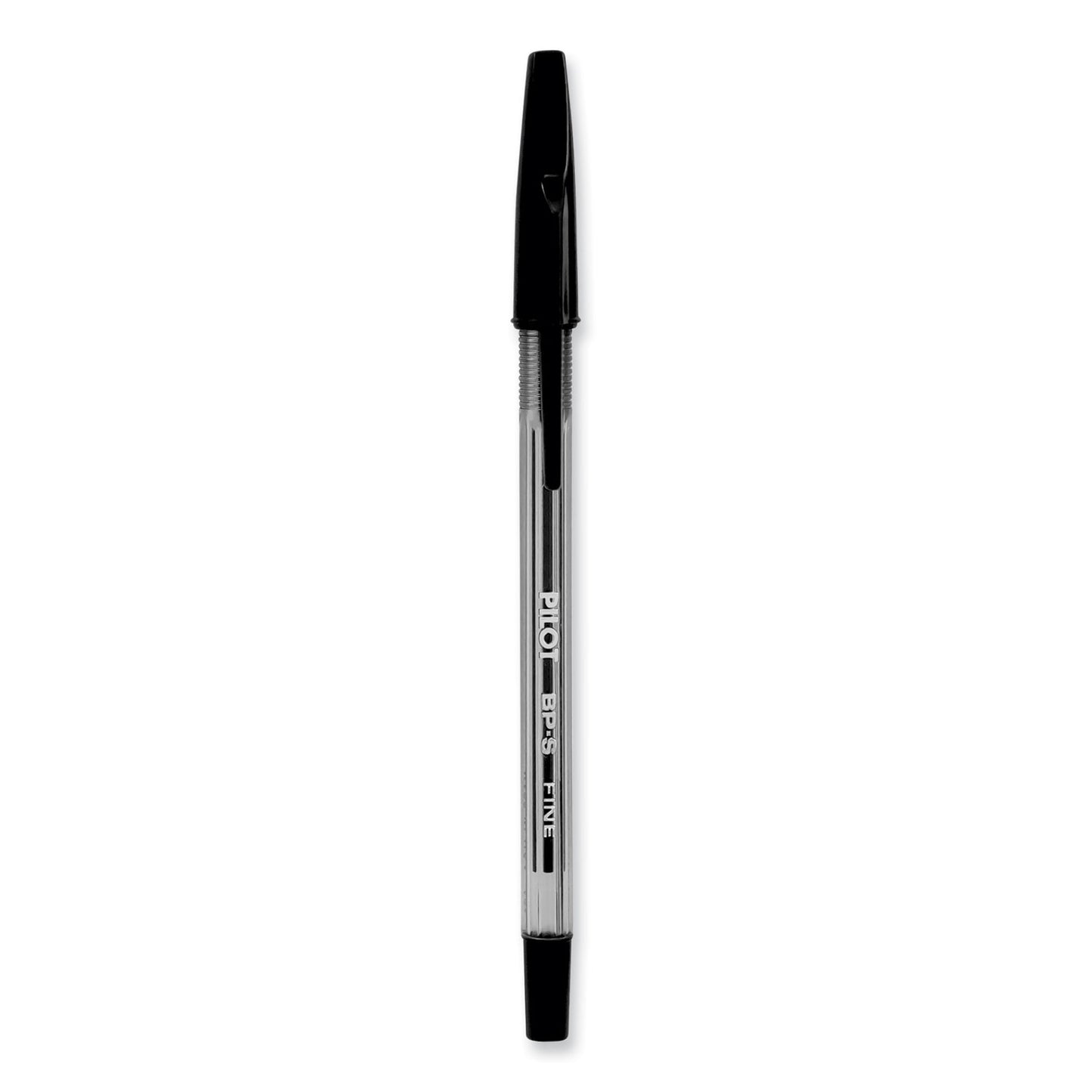 Pilot Better Ballpoint Pen, Stick, Fine 0.7 mm, Black Ink, Smoke Barrel, Dozen (35011)