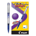 Pilot VBall Grip Liquid Ink Roller Ball Pen, Stick, Fine 0.7 mm, Blue Ink, Blue/Silver Barrel, Dozen (35571)