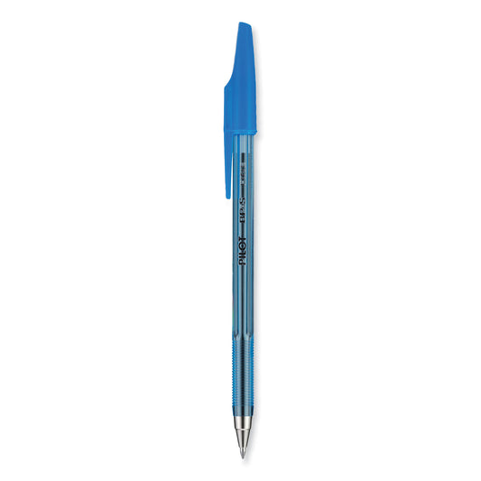 Pilot Better Ballpoint Pen, Stick, Fine 0.7 mm, Blue Ink, Translucent Blue Barrel, Dozen (36011)