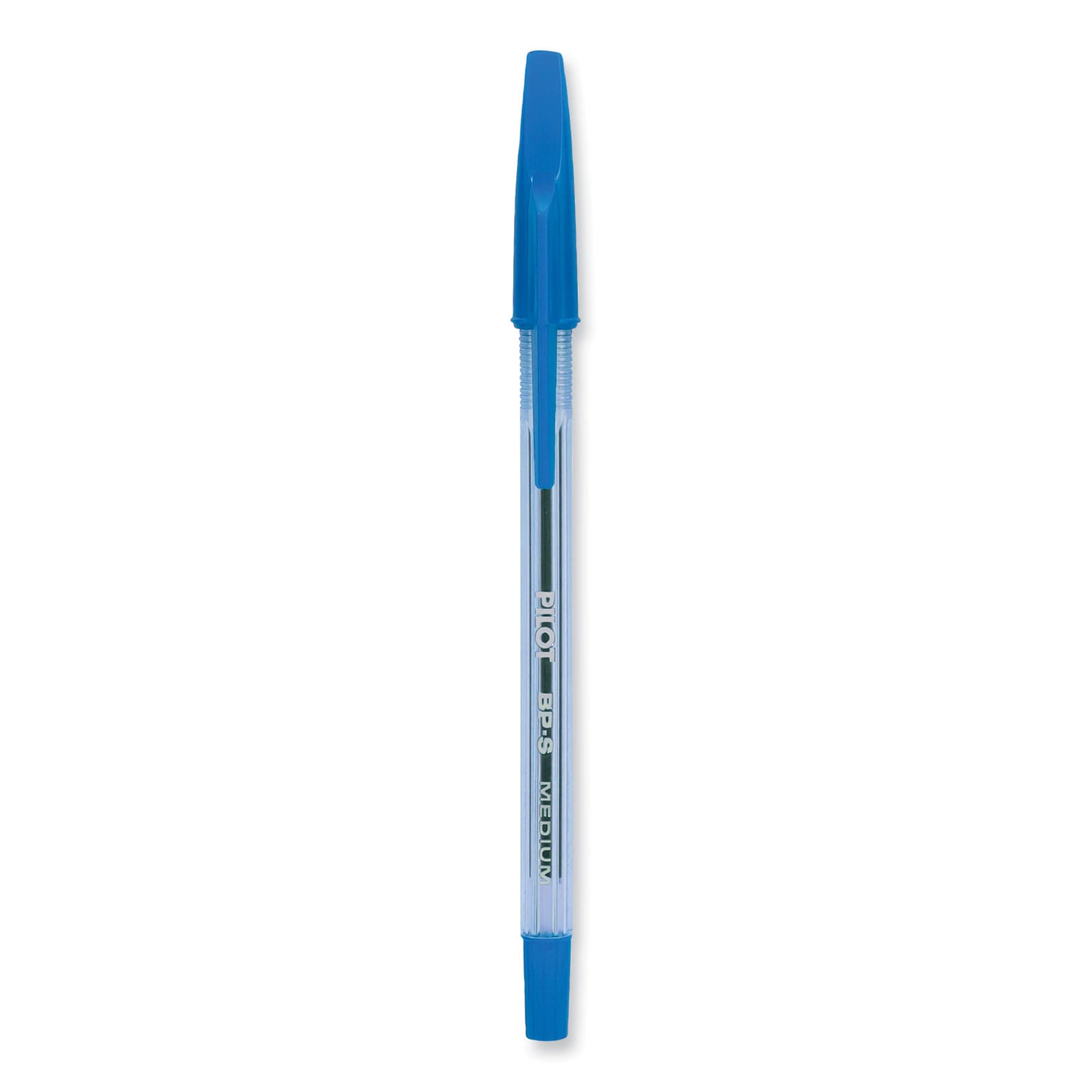 Pilot Better Ballpoint Pen, Stick, Fine 0.7 mm, Blue Ink, Translucent Blue Barrel, Dozen (36011)