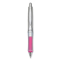 Pilot Dr. Grip Center of Gravity Ballpoint Pen, Retractable, Medium 1 mm, Black Ink, Silver/Pink Grip Barrel (36182)