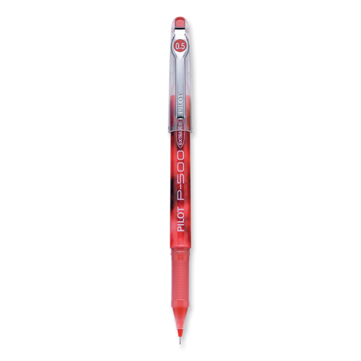 Pilot Precise P-500 Gel Pen, Stick, Extra-Fine 0.5 mm, Red Ink, Red Barrel, Dozen (38602)