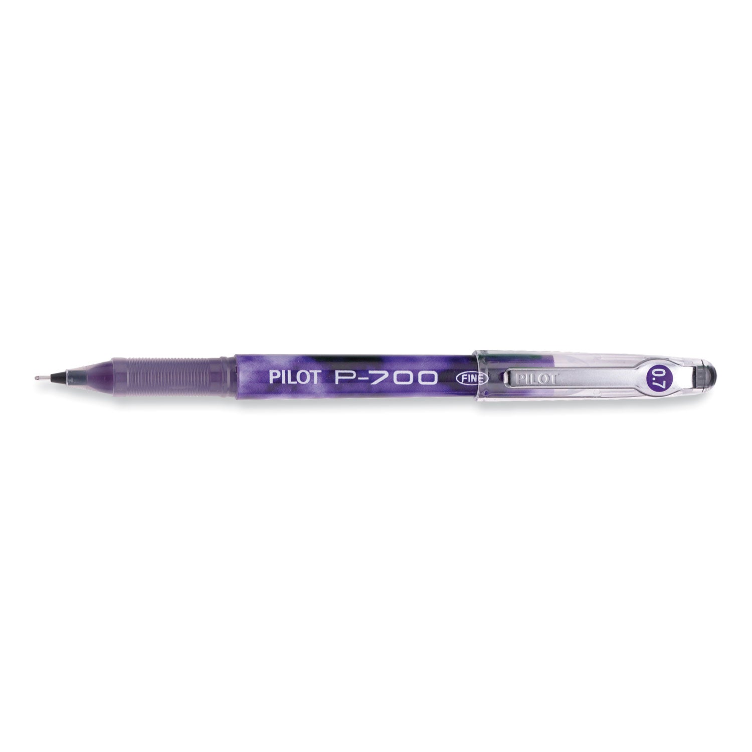 Pilot Precise P-700 Gel Pen, Stick, Fine 0.7 mm, Purple Ink, Purple Barrel, Dozen (38621)