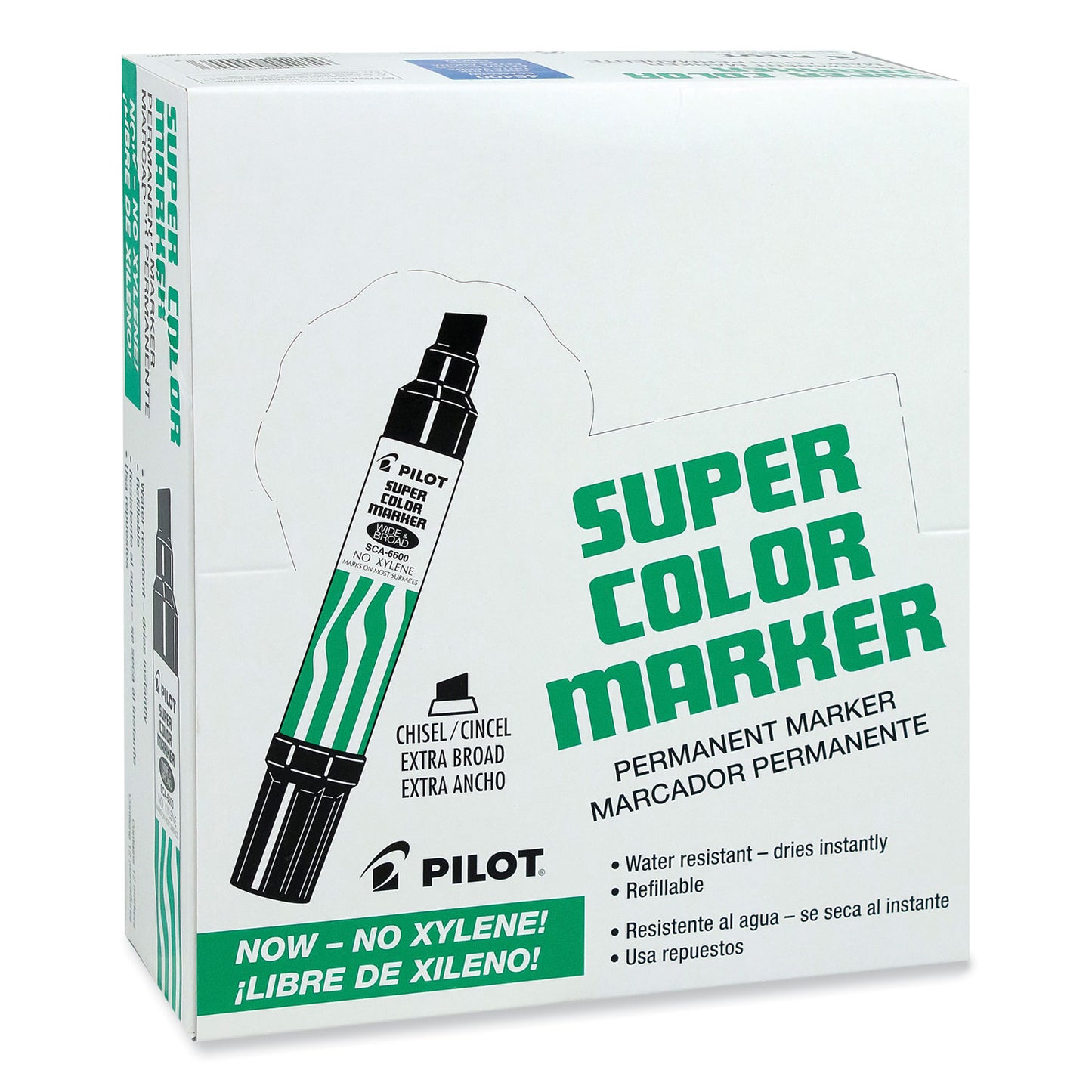 Pilot Jumbo Refillable Permanent Marker, Broad Chisel Tip, Blue (45200)