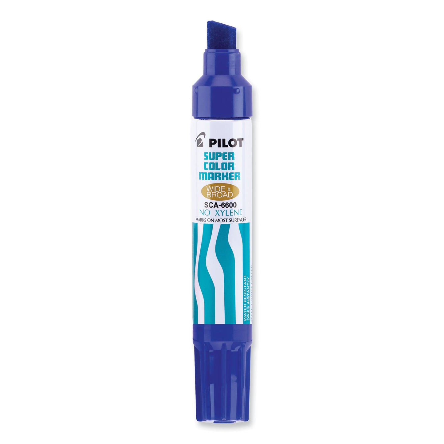 Pilot Jumbo Refillable Permanent Marker, Broad Chisel Tip, Blue (45200)