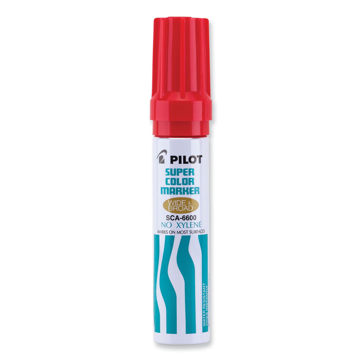 Pilot Jumbo Refillable Permanent Marker, Broad Chisel Tip, Red (45300)