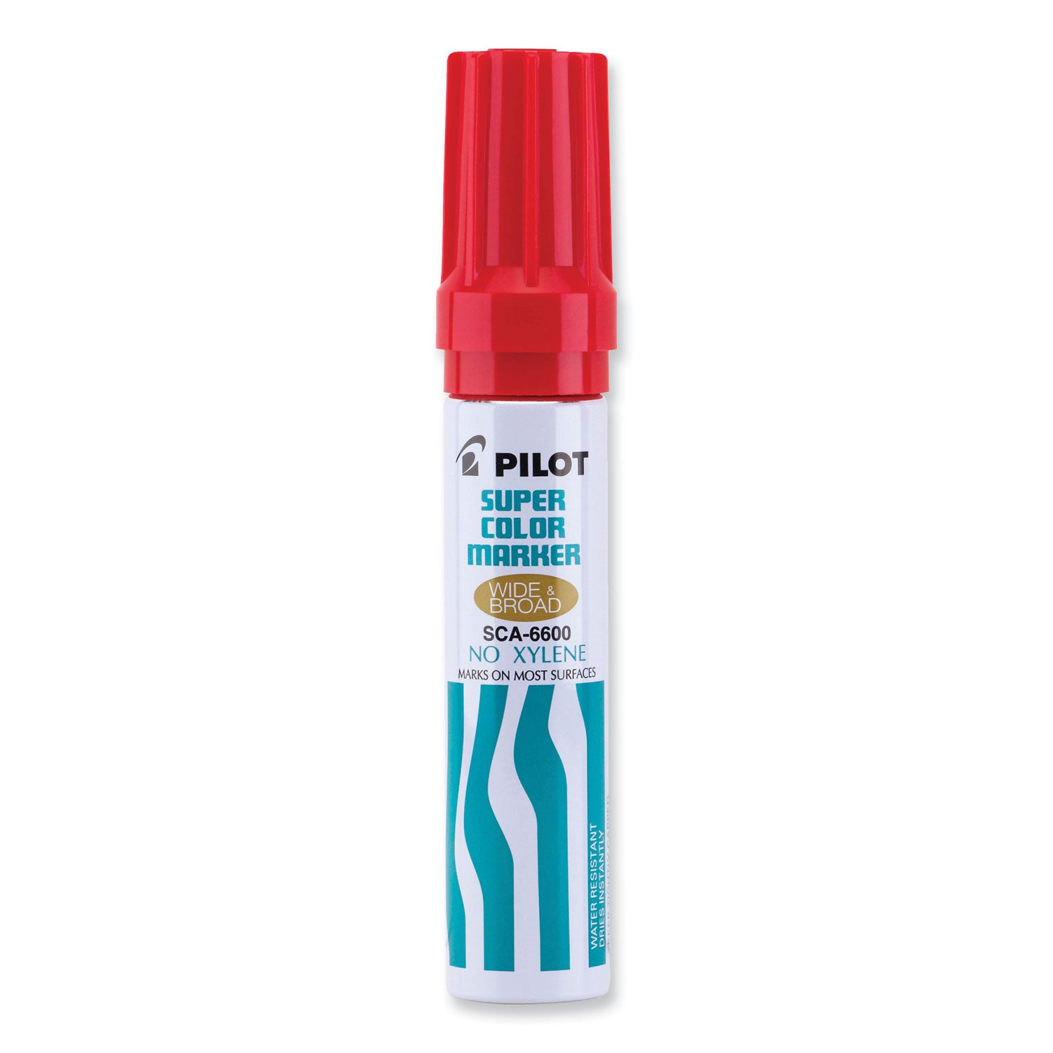 Pilot Jumbo Refillable Permanent Marker, Broad Chisel Tip, Red (45300)