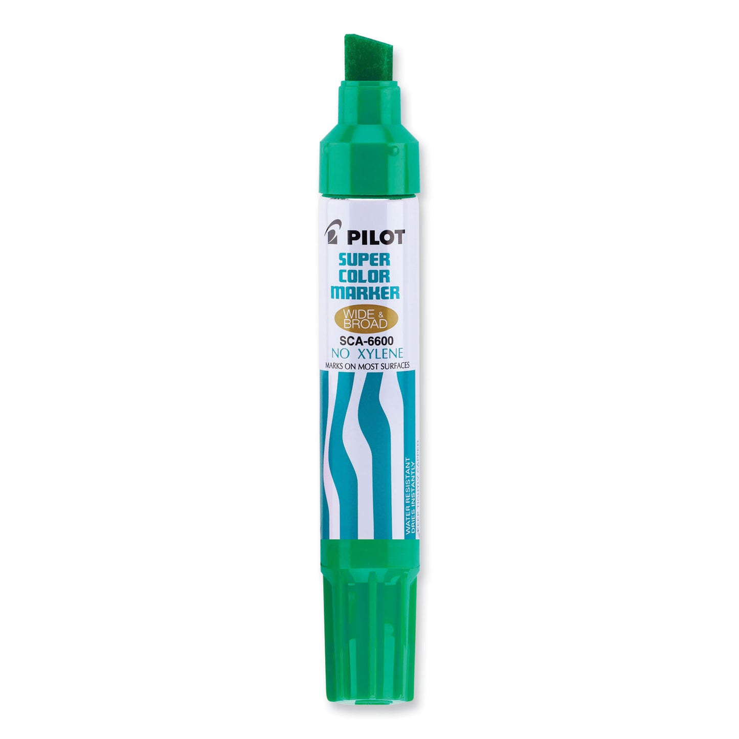 Pilot Jumbo Refillable Permanent Marker, Broad Chisel Tip, Green (45400)