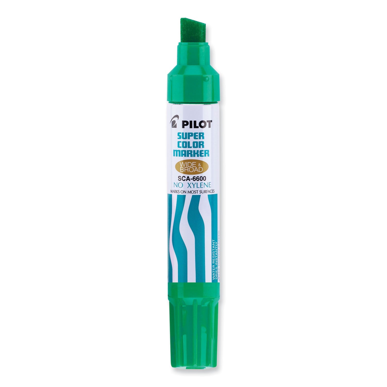 Pilot Jumbo Refillable Permanent Marker, Broad Chisel Tip, Green (45400)
