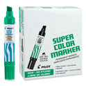 Pilot Jumbo Refillable Permanent Marker, Broad Chisel Tip, Green (45400)