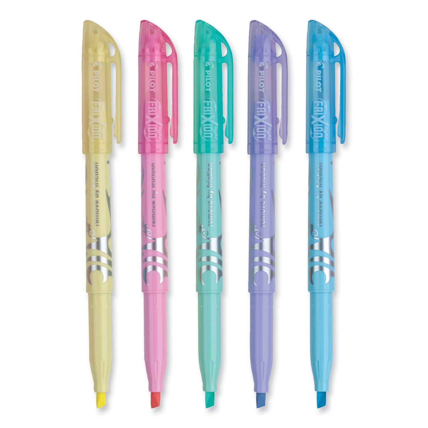 Pilot FriXion Light Pastel Collection Erasable Highlighters, Assorted Ink Colors, Chisel Tip, Assorted Barrel Colors, 5/Pack (46543)