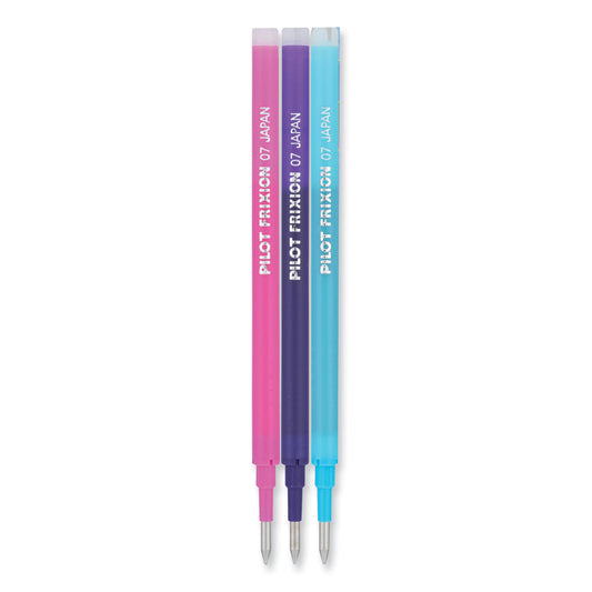 Refill for Pilot FriXion Erasable, FriXion Ball, FriXion Clicker and FriXion LX Gel Ink Pens, Fine Tip, Assorted Ink, 3/Pack (77336)
