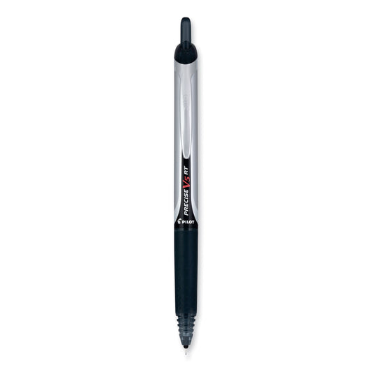 Pilot Precise V5RT Roller Ball Pen, Retractable, Extra-Fine 0.5 mm, Black Ink, Black Barrel, 30/Pack (84067)