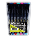 Pilot Varsity Fountain Pen, Medium 1 mm, Assorted Ink and Barrel Colors, 7/Pack (90029)