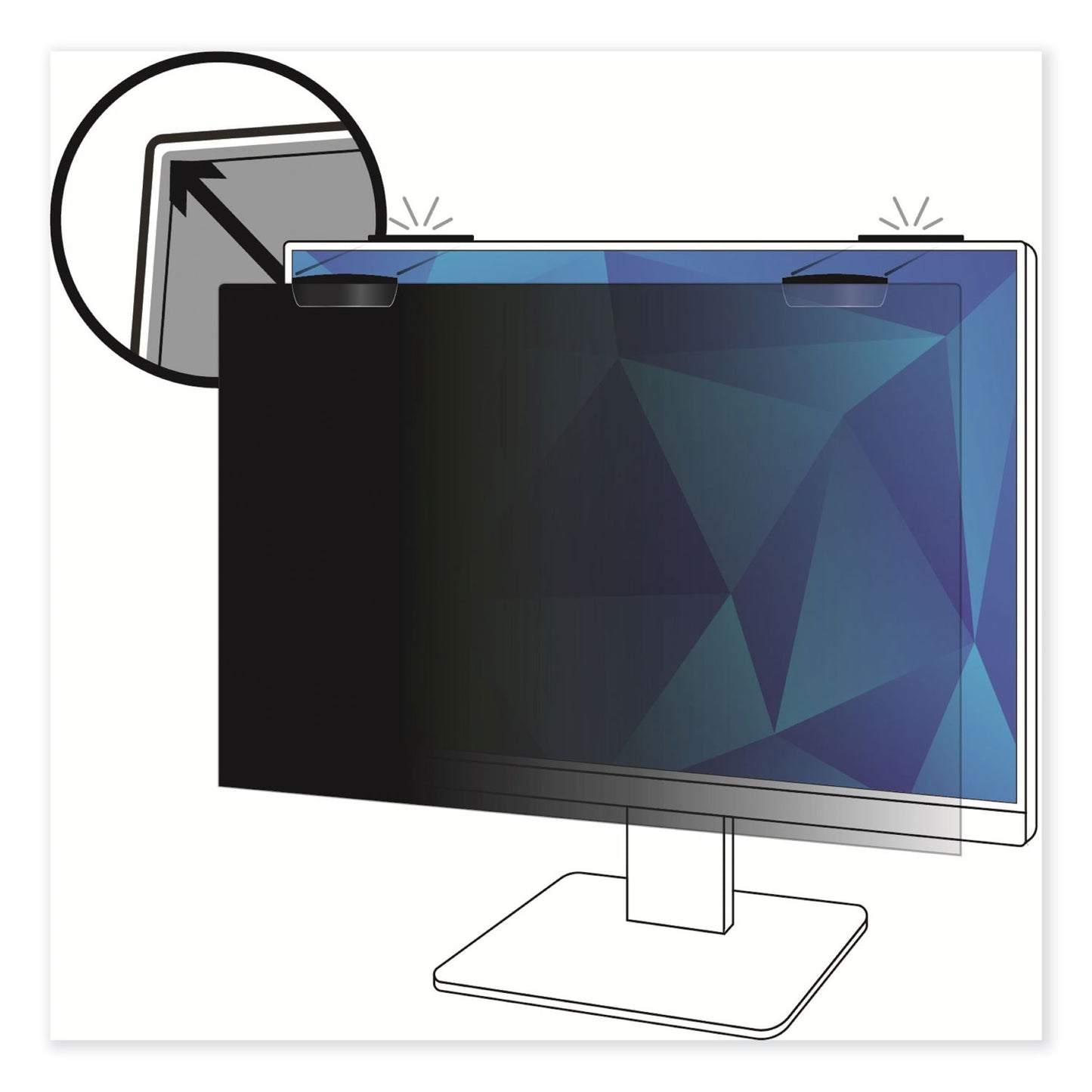 3M COMPLY Magnetic Attach Privacy Filter for 24" Widescreen Flat Panel Monitor, 16:9 Aspect Ratio (PF240W9EM)